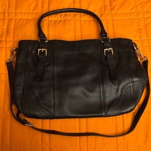 Chic Black Leather Shoulder Bag